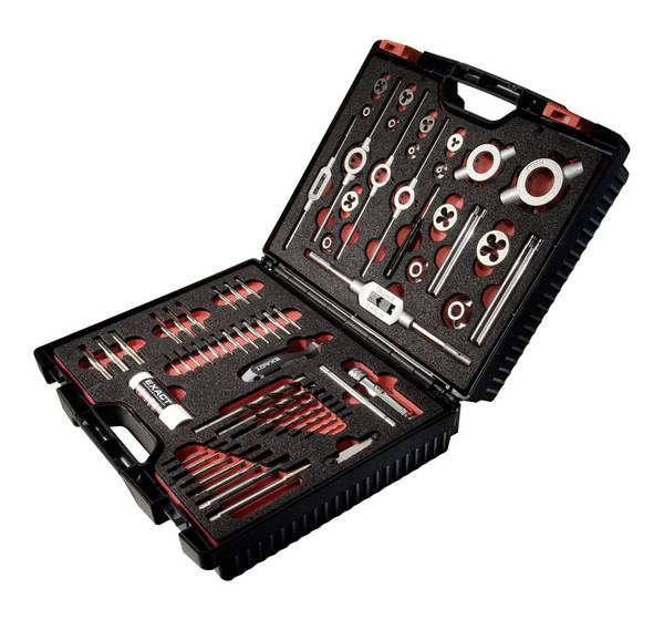 Exact 70521 Gewindeschneidsatz 61teilig HSS-E metrisch M3, M4, M5, M6, M8, M10, M12