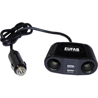 Eufab 16549 Zigarettenanzünder-Verteiler Anzahl Zigarettenkupplungen 2 x  Schnittstellen: USB 2 x Belastbarkeit Strom kaufen