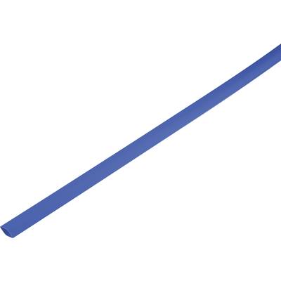  1225510 Schrumpfschlauch ohne Kleber Blau 1 mm 0.60 mm Schrumpfrate:2:1 Meterware
