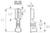 Mechanische Zeichnung eines Steckverbinders mit den Maßen L1, L2, L3, A1, A2, und S. Zeigt formgebende Details und Schnittansicht.