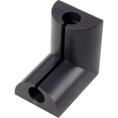TRU COMPONENTS Kabelclip 1226937 Bündel-Ø-Bereich 6.70 mm (max) für Winkelmontage Schwarz 1 St.