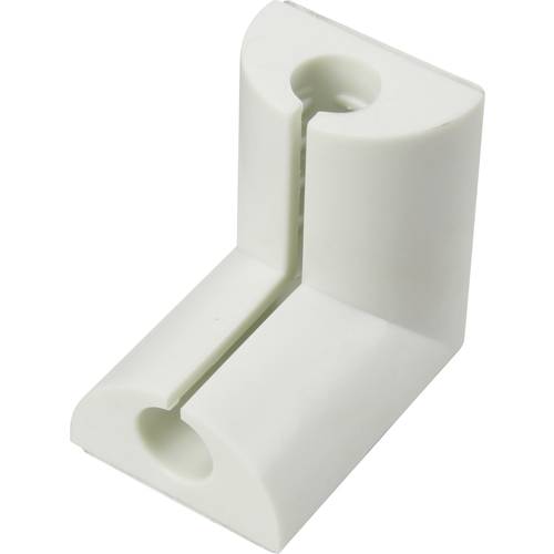 TRU COMPONENTS Kabelclip 1226938 Bündel-Ø-Bereich 8 mm (max) für Winkelmontage Weiß 1 St.