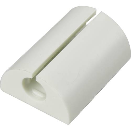 TRU COMPONENTS Kabelclip 1226944 Bündel-Ø-Bereich 18 mm (max) für Winkelmontage Weiß 1 St.
