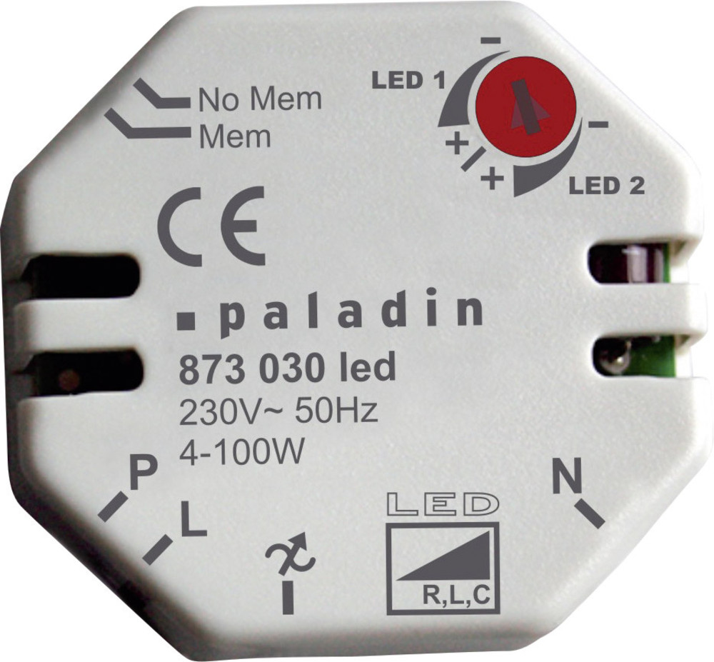 Müller 873030 Unterputz Dimmer für Leuchtmittel LEDLampe Weiß