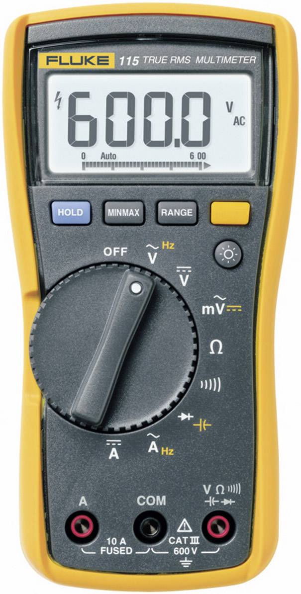 FLUKE 115 Hand-Multimeter kalibriert (ISO) digital CAT III 600 V Anzeige (Counts): 6000