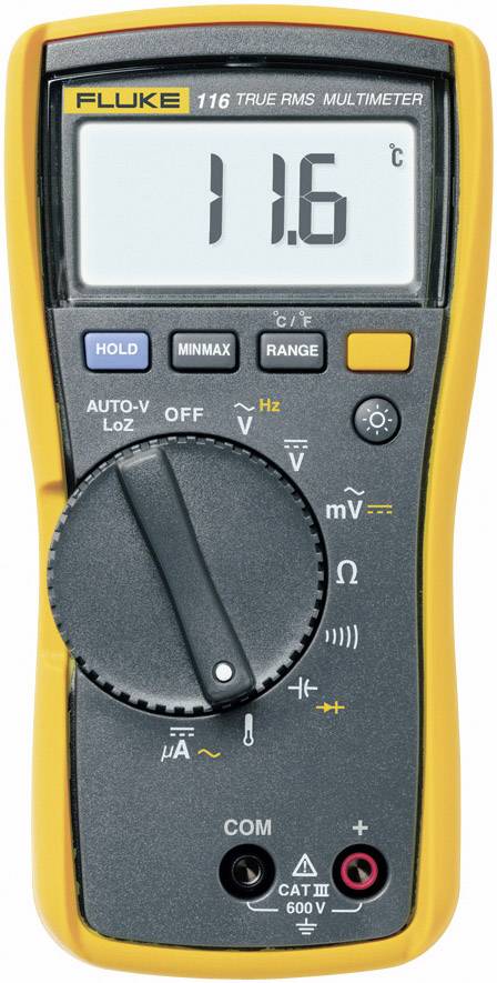 FLUKE Hand-Multimeter digital Fluke 116 Kalibriert nach: Werksstandard CAT III 600 V Anzeige (Counts