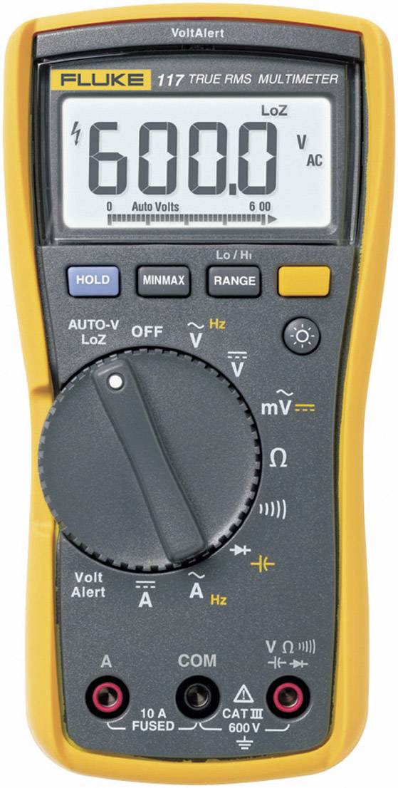 FLUKE 117 Hand-Multimeter kalibriert (ISO) digital CAT III 600 V Anzeige (Counts): 6000