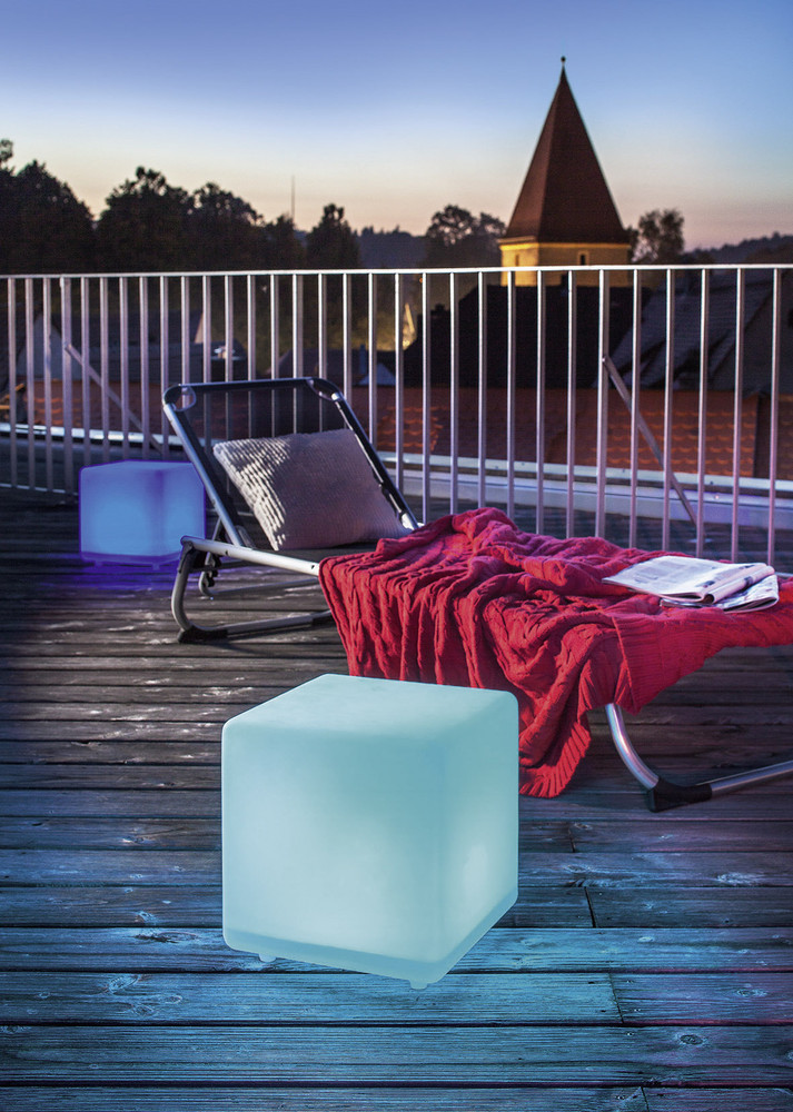 SolarDekoleuchte Würfel LED RGB Esotec Cube 30 102118 Weiß kaufen