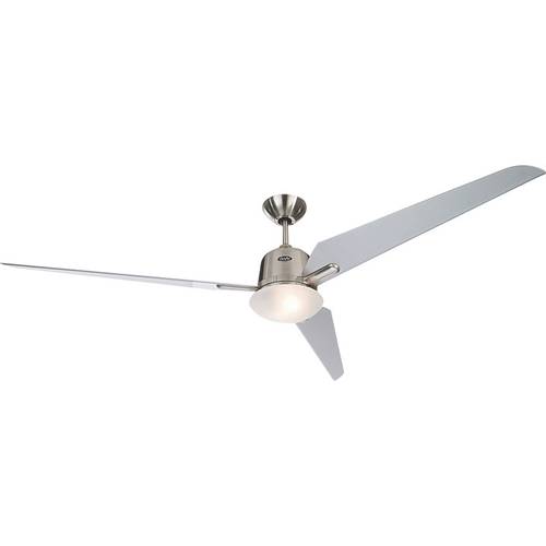 Thumbnail - CasaFan Eco Aviatos 162 BN-SL Deckenventilator 31 W (Ø x H) 162 cm x 365 mm Chrom (gebürstet) Austauschbare Flügel, mit ...