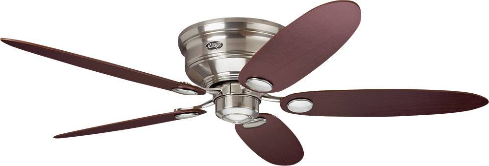 Low Profile BN Deckenventilator Flügelfarbe: Ahorn, Braun Gehäusefarbe: Chrom (gebürstet)