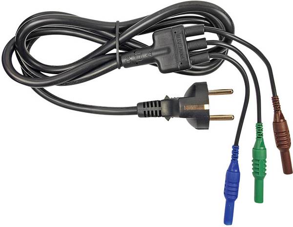 Cliff CIH29950 Sicherheits-Messleitungs-Set Schutzkontakt-Stecker Stecker 4 mm 1.50 m Blau, Grün, Braun 1 St.