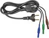 Cliff CIH29950 Sicherheits-Messleitungs-Set Schutzkontakt-Stecker Stecker 4 mm 1.50 m Blau, Grün, Braun 1 St.