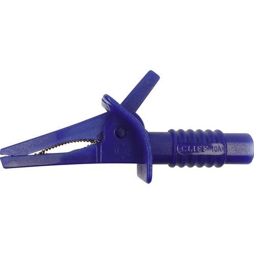 Cliff FCR7943 Sicherheits-Abgreifklemme Steckanschluss 4 mm CAT II 1000 V, CAT III 600 V Blau