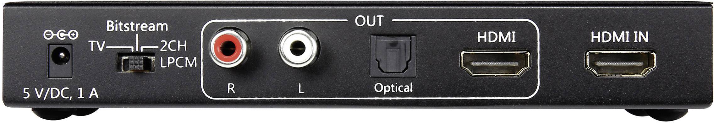 Audio Extraktor [HDMI - HDMI, Toslink, Cinch] 1920 x 1080 Pixel SpeaKa Professional SP-AE-H/TC-02-5