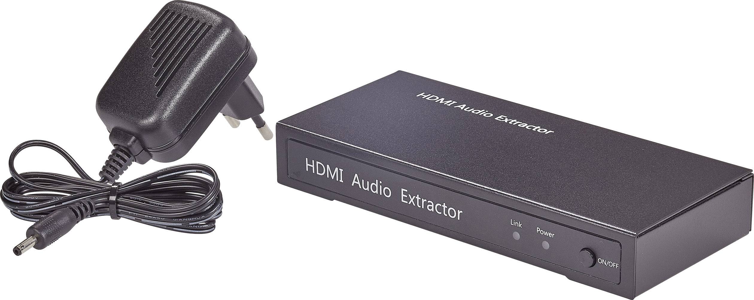 Audio Extraktor [HDMI - HDMI, Toslink, Cinch] 1920 x 1080 Pixel SpeaKa Professional SP-AE-H/TC-02-6