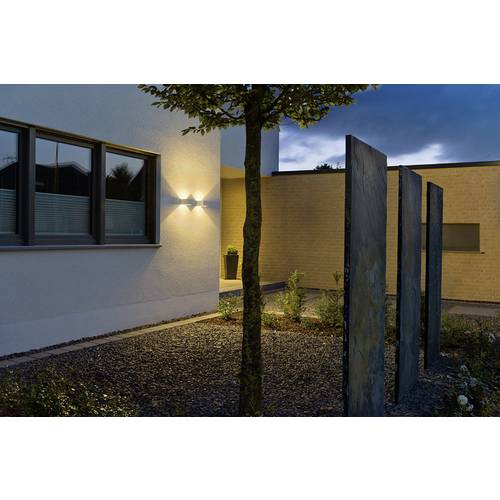 SLV Logs Wall 232105 LED-Außenwandleuchte LED LED fest eingebaut 6 W Anthrazit