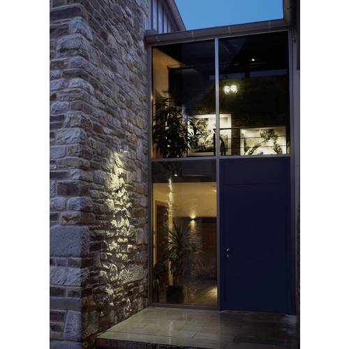 SLV New Myra Wall 233104 Außenwandleuchte Halogen GU10 50 W Silber-Grau