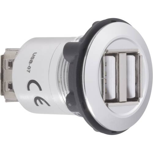 TRU COMPONENTS USB-07 USB-Doppeleinbaubuchse 2.0 Buchse, Einbau 2 x USB-Buchse Typ A auf 2 x USB-Buchse Typ A Inhalt: 1 ...