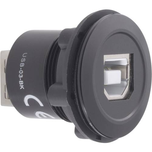 TRU COMPONENTS USB-03-BK USB-Einbaubuchse 2.0 Buchse, Einbau USB-Buchse Typ B auf USB-Buchse Typ A Inhalt: 1 St.