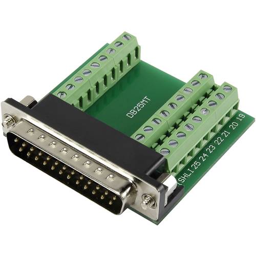 TRU COMPONENTS DSUB25M-27TB-3 1229325 D-SUB Stecker 90 ° Polzahl: 25 Schrauben 1 St.