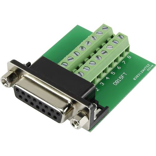 TRU COMPONENTS DSUB15F-16TB-2 1229333 D-SUB Buchse 90 ° Polzahl: 15 Schrauben 1 St.