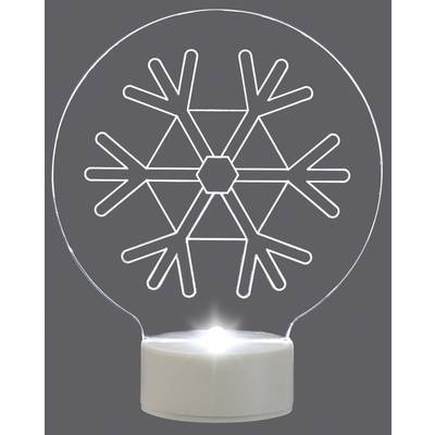 Polarlite LBA-51-008 Acryl-Figur  Schneeflocke   Kaltweiß LED Transparent