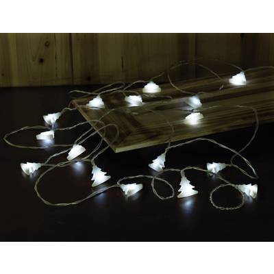 Polarlite LBA-03-006 Motiv-Lichterkette Weihnachtsbaum Innen  batteriebetrieben Anzahl Leuchtmittel 16 LED Weiß Beleucht