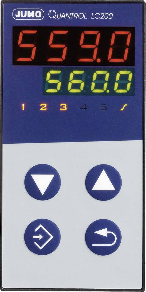 Jumo Quantrol LC200 Temperatuurregelaar L, J, T, K, E, N, S, R, Pt100, Pt1000, KTY Relais 3 A (l x b x h) 80 x 48 x 96 mm afbeelding