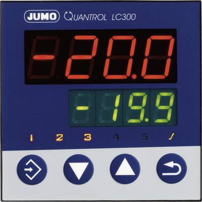 Jumo 601602  Temperaturregler L, J, T, K, E, N, S, R, Pt100, Pt1000, KTY  Relais 3 A, RS 485 (L x B x H) 80 x 96 x 96 mm