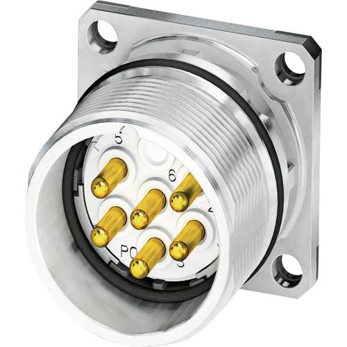 M23 Gerätesteckverbinder, Flanschmontage 1619990 CA-06P1N8A2S00 Silber Phoenix Contact Inhalt: 1 St.