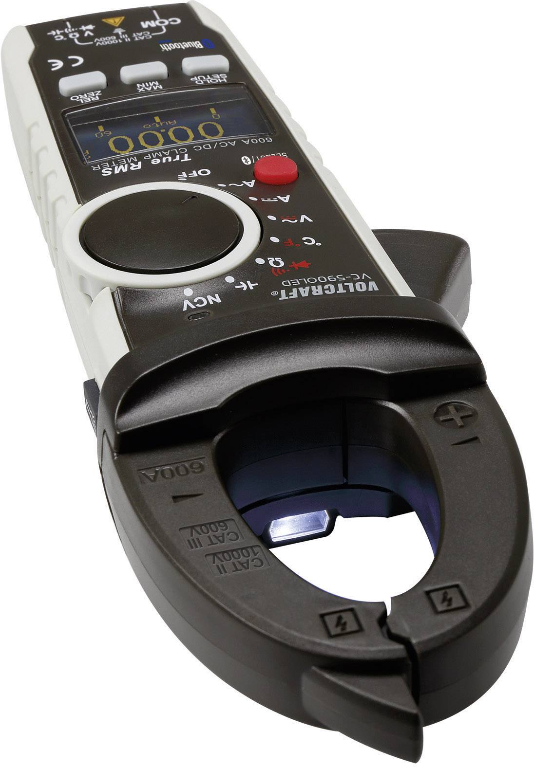 VOLTCRAFT VC-595OLED Stromzange digital OLED-Display CAT III 600 V, CAT II 1000 V Anzeige (Counts): 6000-9