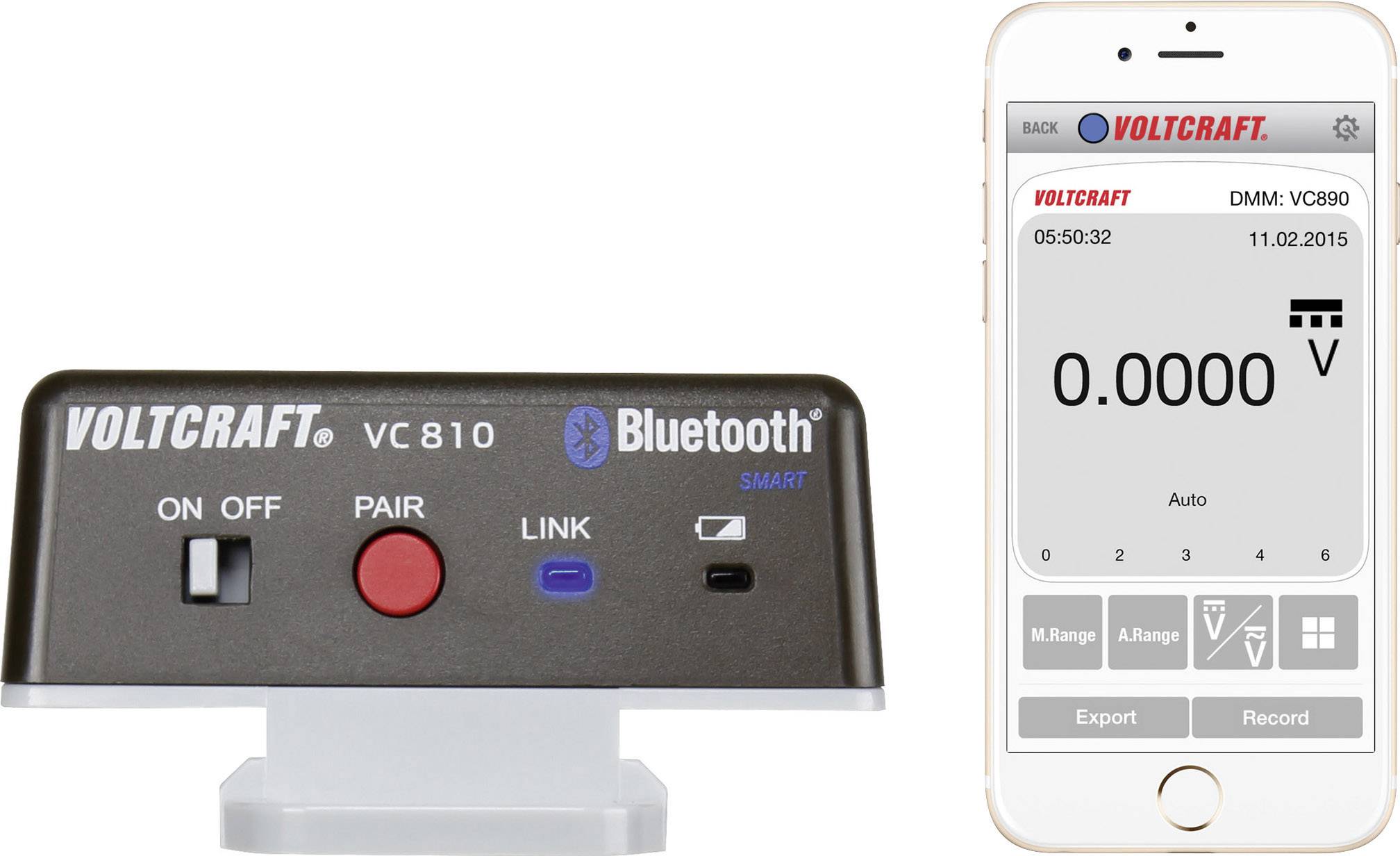 VOLTCRAFT VC810 Bluetooth®-Adapter VC810, Passend für VC830, VC850, VC870, VC880, VC