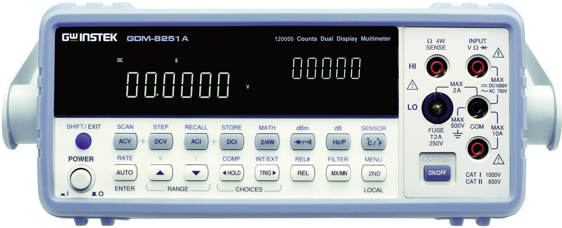 GW INSTEK GDM-8255A Tisch-Multimeter digital CAT II 500 V Anzeige (Counts): 200000
