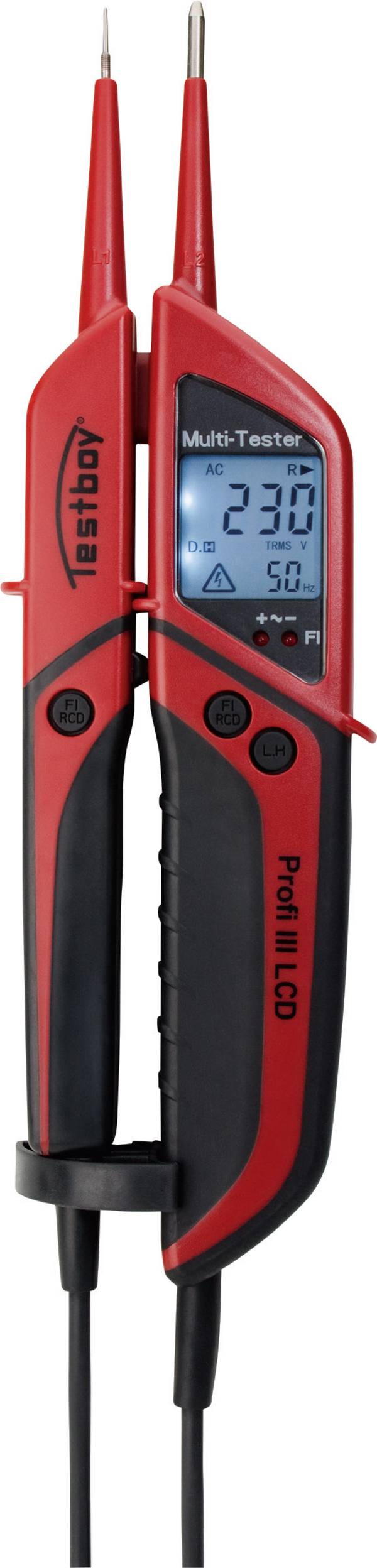 Testboy Profi III LCD Zweipoliger Spannungsprüfer  CAT IV 1000 V LCD, Akustik, Vibration