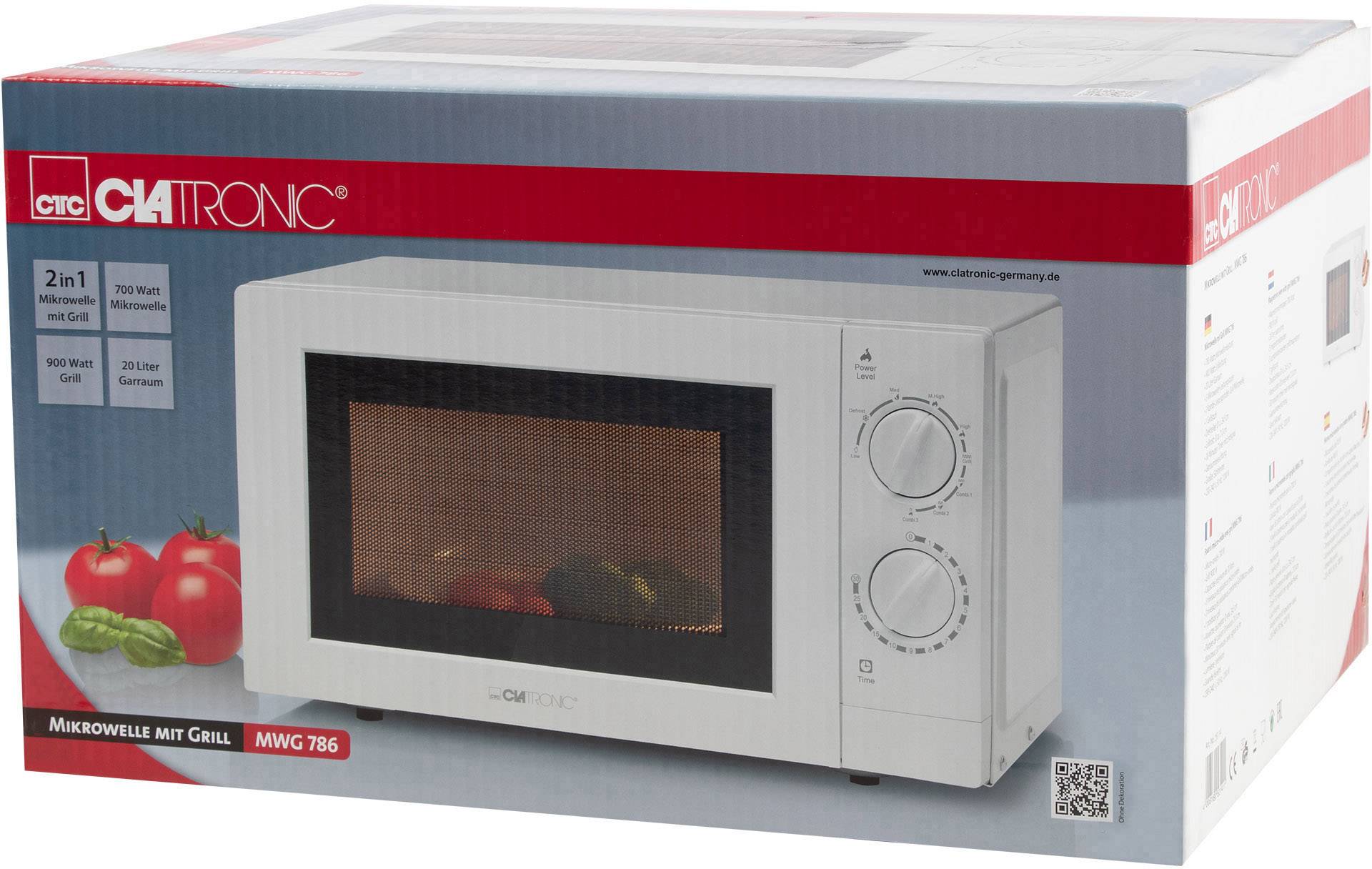 Lacor Mikrowelle 700W Weiß - Kompaktes Mikrowellengerät Mit Drehteller