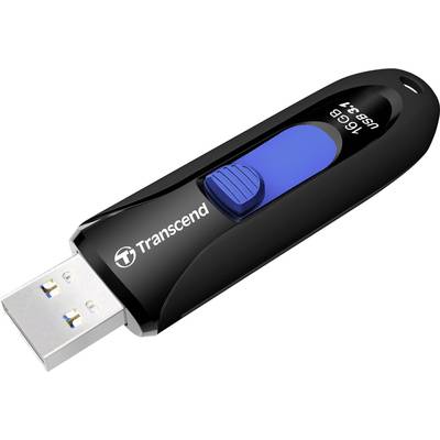 Transcend JetFlash® 790 USB-Stick  16 GB Schwarz, Blau TS16GJF790K USB 3.2 Gen 2 (USB 3.1)