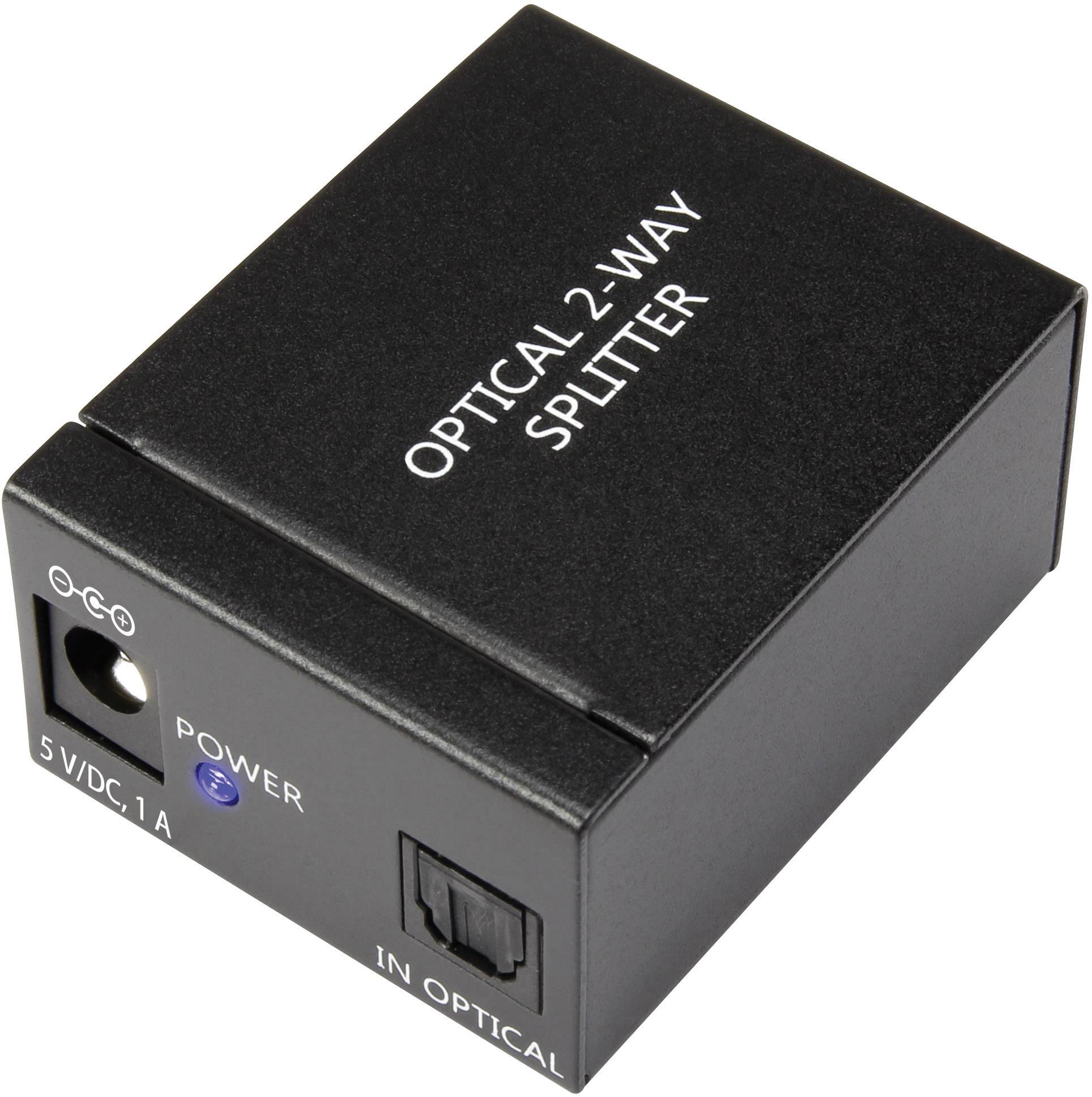 SpeaKa Professional 2 Port Toslink-Splitter Schwarz-1