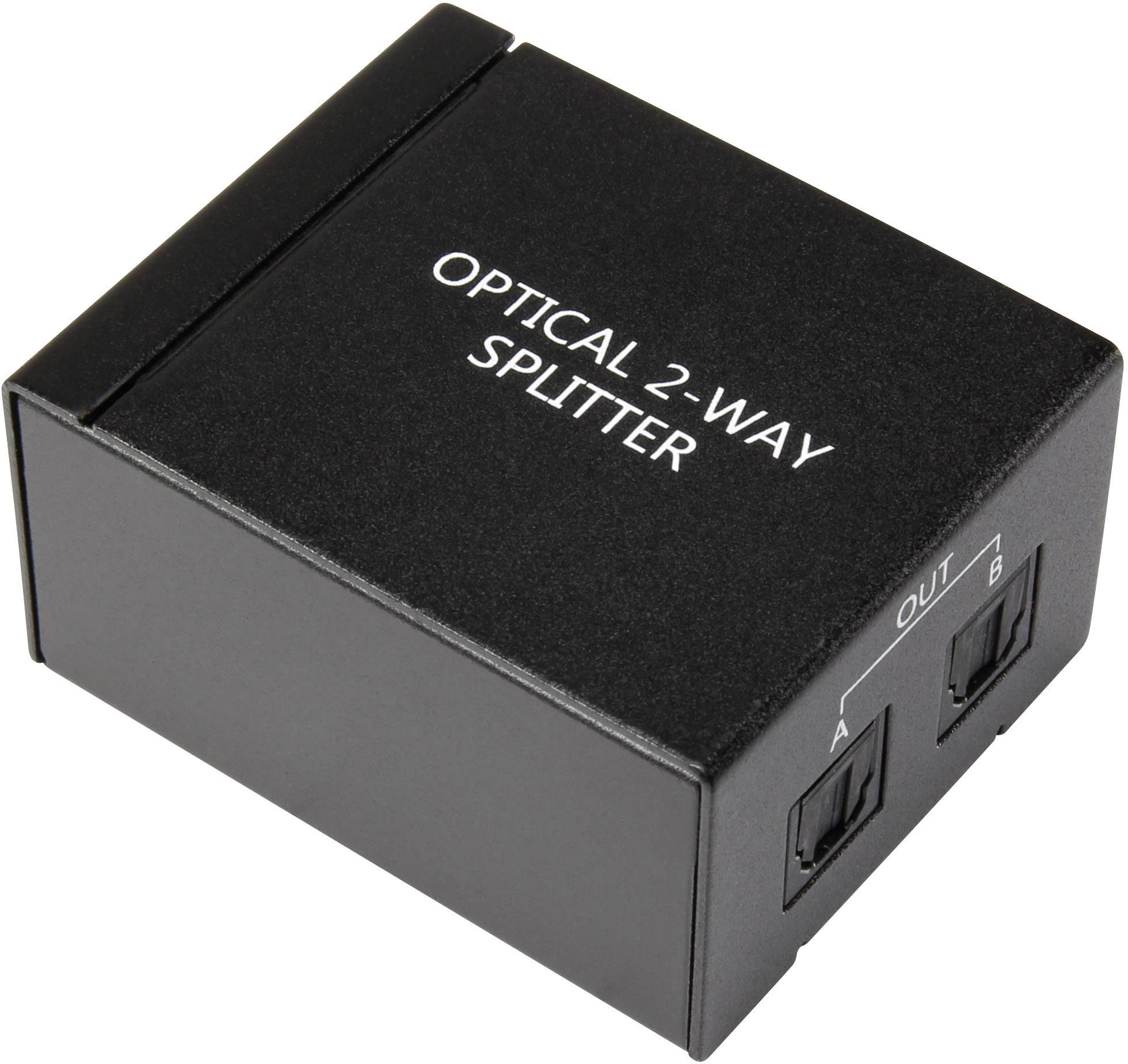 SpeaKa Professional 2 Port Toslink-Splitter Schwarz-2