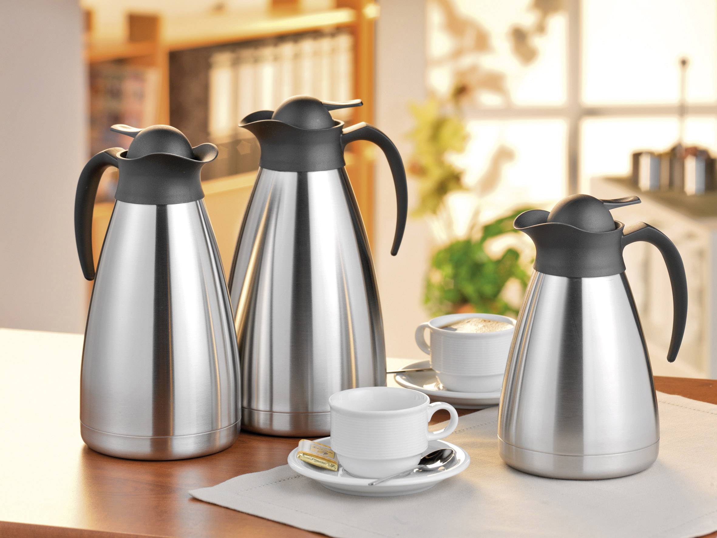 Isolierkanne THERMOART 1,5l Edelstahl silber-3