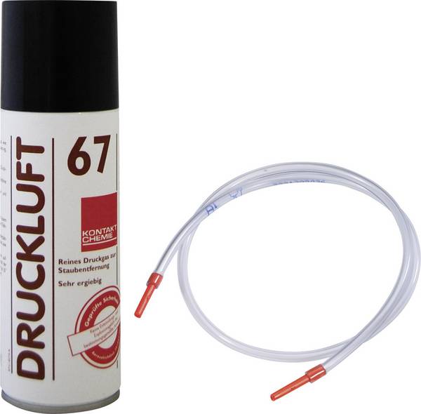 Kontakt Chemie DRUCKLUFT 67  Druckluftspray nicht brennbar, inkl. Sprühschlauch 100 ml