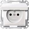 Merten Steckdose pws/gl Schuko.stift Klappd. MEG2510-0319