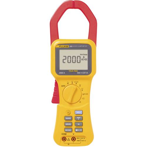 Fluke 355 Stromzange, Hand-Multimeter kalibriert (DAkkS-akkreditiertes Labor) digital CAT III 1000 V, CAT IV 600 V Anzei...