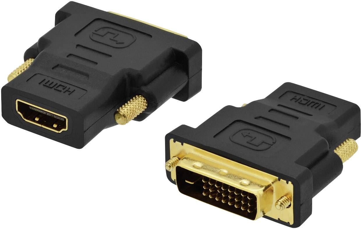 HDMI / DVI Adapter [1x HDMI socket 1x DVI plug 19pin] Black
