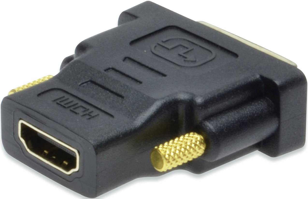 Ednet DVI Adapter, DVI(18+1) - HDMI Typ A St/Bu,Full HD, sw-4