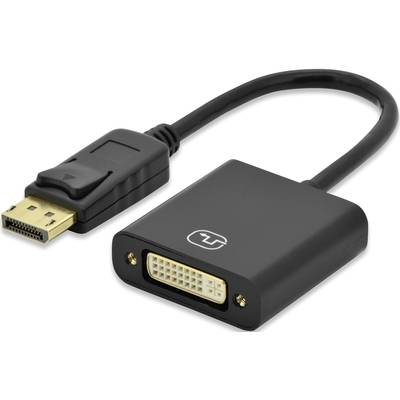 ednet DisplayPort / DVI Anschlusskabel  15.00 cm Schwarz 84505 vergoldete Steckkontakte, schraubbar 