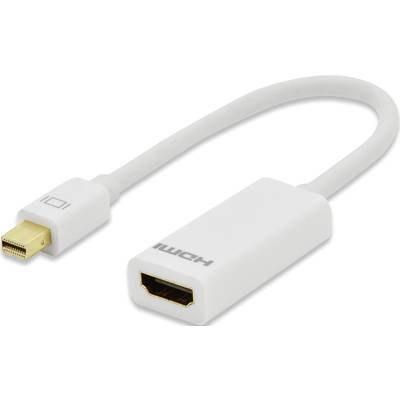 ednet 84507 DisplayPort / HDMI Adapter [1x Mini-DisplayPort Stecker - 1x HDMI-Buchse] Weiß vergoldete Steckkontakte 15.0