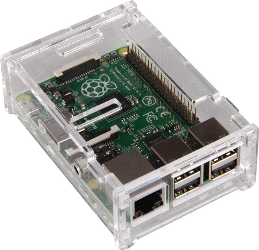 Joy-it rb-case01 SBC-Gehäuse Passend für (Entwicklungskits): Raspberry Pi® Transparent-1