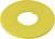 Ein gelber, runder Kunststoffring mit einem Loch in der Mitte, vermutlich ein Zubehörteil oder ein Ersatzteil.