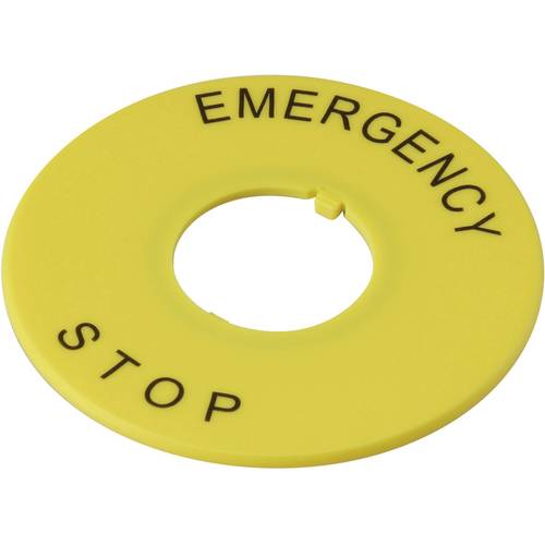 DECA A2AV-27 Bezeichnungsschild Aufdruck-Motiv: EMERGENCY STOP Gelb 1 St.