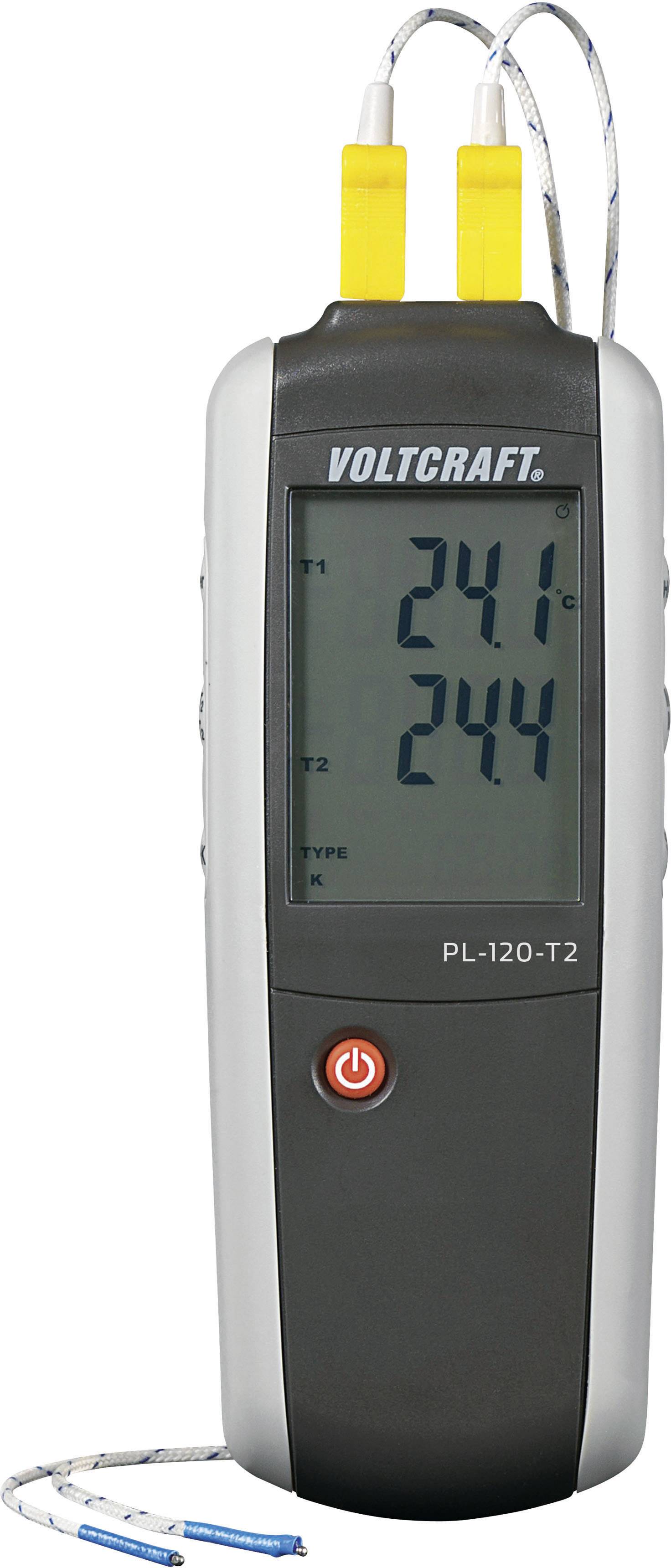 VOLTCRAFT Temperatur-Messgerät VOLTCRAFT PL-120 T2 -200 bis +1372 °C Fühler-Typ K, J Kalibriert nach
